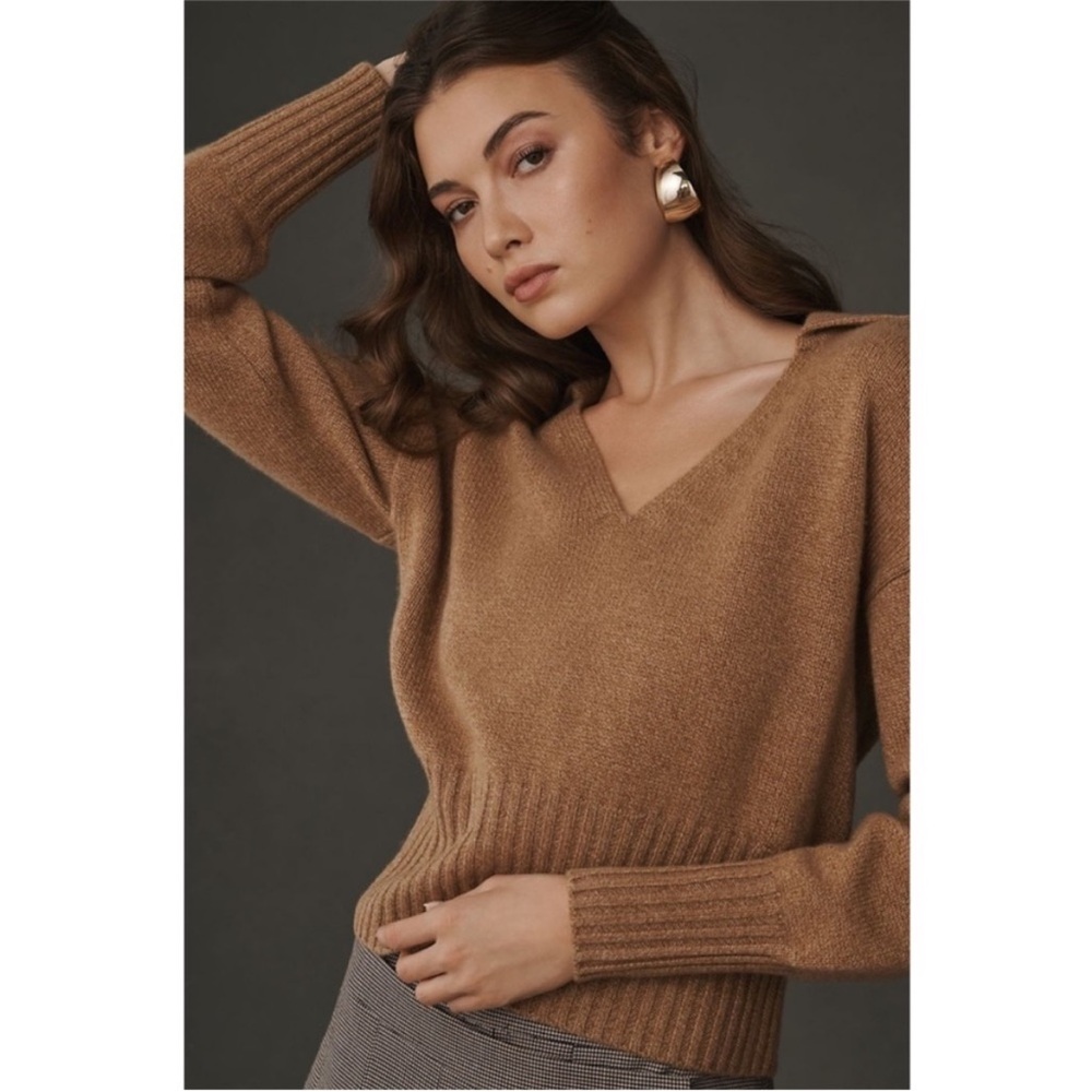 Reformation Beckie Cashmere Collared Sweater